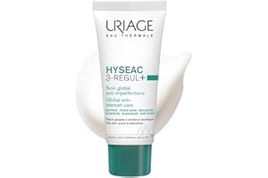 Uriage Hyseac 3-Regul+ Cuidado Global Anti-imperfecciones con 6.8% AHA & Zinc - Reduce los Granos, Limita las Marcas y la Recurrencia