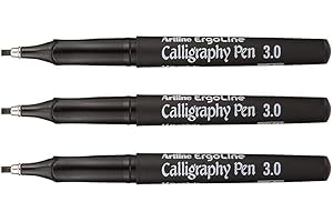 ARTLINE Lot de 3 Marqueurs"Calligraphy Pen" pointe 3 mm noir
