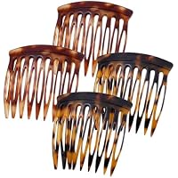 3 Stück Acetat-Haarspangen Damen - Französische Schildpatt-Optik, Vintage-Look
