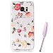 Produktbild Galaxy S7 Edge Silikonhülle, Galaxy S7 Edge Hülle mit Rosenblüte Muster, Edaroo Comic Katze Blumen Tier Bunt Farbig Entwurf Ultraslim Dünn Transparent Durchsichtig Klar Soft Weich TPU Gel Silikon Handyhülle Bückseite Schutzhülle Schutz Case Cover für Samsung Galaxy S7 Edge
