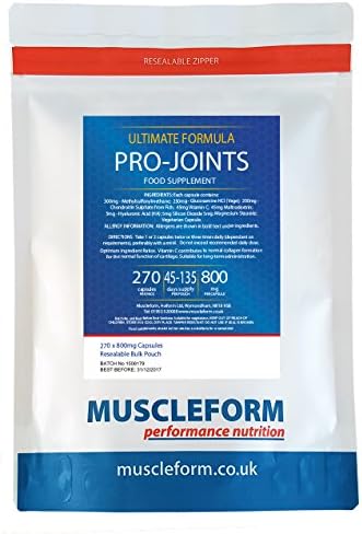 Muscleform 800 mg PRO-JOINTS Glucosamine HCL Premium Joint Care Capsules - Pack of 270