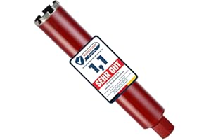 Melko Diamantbohrkrone Kernbohrkrone Kernbohrer- Ø 82 mm Bohrkrone - Nutzlänge 400 mm - Lochbohrer für Mauerwerk Granit Stahlbeton Naturstein Beton Trockenbau