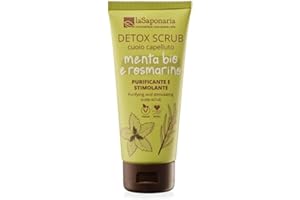 LASAPONARIA La Saponaria | Scrub cuoio capelluto Detox, Menta bio e rosmarino, Nuova formula, Scrub cuoio capelluto purificante e stimolante, Ideale per tutti i tipi di chioma