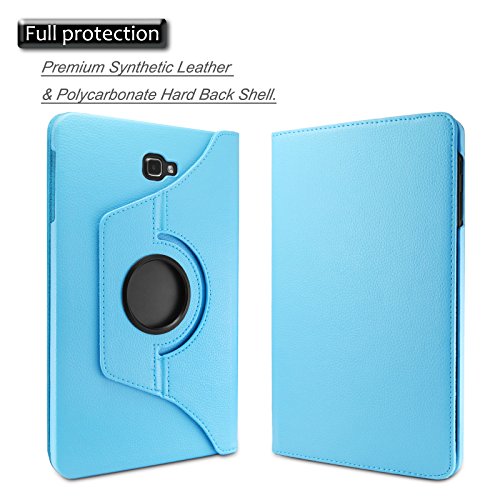 Samsung Galaxy Tab A 10.1 Hülle Case, Infiland PU Ledertasche lederhülle 360° Drehbarer Stand Smart Cover Case Schutzhülle Tasche Etui für Samsung Galaxy Tab A 10.1 Zoll (2016) Tablet-PC(mit Auto Schlaf / Wach Funktion)(Hellblau) - 3