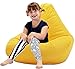 GARDEN FURNITURE Yellow Water Resistant Beanbag Lounger For Kids Perfect For Indoor or Outdoor Bean bags