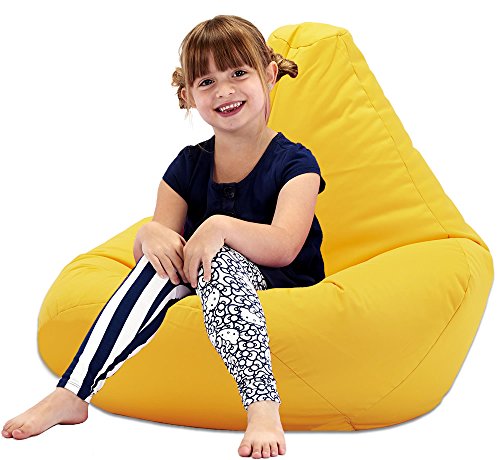 GARDEN FURNITURE Yellow Water Resistant Beanbag Lounger For Kids Perfect For Indoor or Outdoor Bean bags