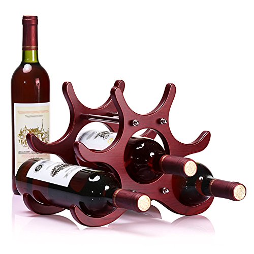 Weinregal Holz Weinregal für 6 Flaschen faltbar Halterung Creative rot Wein Regalen