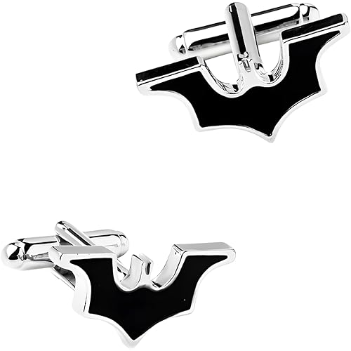 Cufflinks for Men Formal, Bat Design French Cufflinks Set for Men,Cuff Links for Shirt, Stylish Accessories for Business Wedding Events