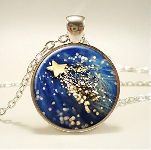 Shooting Star Necklace, Star Pendant, Space Necklace, Best Friend Gift, Romantic Gifts, Girlfriend Gift, Winter Necklace