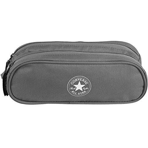 Preisvergleich Produktbild CONVERSE Mäppchen DOUBLE PENCIL CASE Schlamperrolle Schlampermäppchen Converse Charcoal