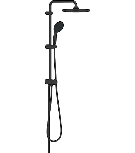 Duravit Shower System, Water-Saving Shower System, Shower Head With 3 Spray Types (Rain, Intense Rain, Soft Rain), Shower Head Angle Adjustable, Shower Set Easy To Clean, Chrome