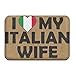 Produktbild quanzhouxuhuixiefu I Love My Italian Wife Non-Slip Indoor/Outdoor Door Mat Rug for Health and Wellness Kitchen Hallway Bath Office Entrance Rug 23.6"x 15.7"