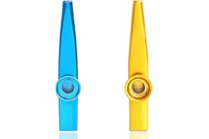 USTNIR Kazoo, Lot de 2 Kazoo Instrument, Kazoo Métal en Alliage d'Aluminium, pour Cadeaux de Fête D'enfants et Kazoo de Musique, pour Accompagnement de Guitare ou d'Harmonica pour enfants cadeau
