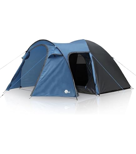 High Peak Kuppelzelt Tessin 4 Personen Camping Iglu Zelt Familienzelt Vorraum Sport & Freizeit
