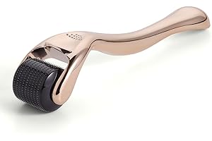 DISWOE Derma Roller Microneedle Roller for Face 0.5mm Needle 540 Micro Needle Roller Skin Care for Wrinkles, Stretch Marks, Acne Spot, Hair Loss, Beard Roller Hair Growth Kit with Case for Men Women