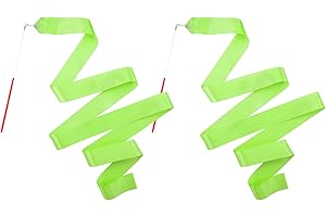 Mr Rex 2PCS Dance Wands Ribbon Streamers for Boys Girls Toddler Gymnastics, Kids Worship Praise Dance, Pretend Play, Ribbon Twirling, Talent Show, Outdoor Garden Toys
