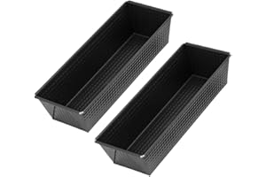 Zenker 9940650 Lot de 2 moules à cake noir antiadhésif, Moule à gâteau rectangle en Teflon, Noir, Acier, Revêtement Teflon, 30cm