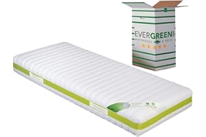 EVERGREENWEB MATERASSI & BEDS EVERGREENWEB - Fodera per Materasso Singolo 90x200 alto 18-20 cm, Rivestimento Bianco Sfoderabile con Cerniera, Coprimaterasso Imbottitura Anallergica, Fascia Traspirante, Cover Guscio Lavabile, JOLLY
