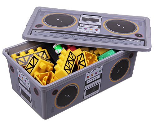 C Box XS Aufbewahrungsbox mit Deckel Retro Design Kassette Radio Technik 6 Liter - 4