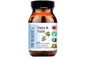 DR WAKDE'S Vasa & Tulsi Capsules (60 Veg Caps, Promotes Healthy Lungs, Ayurvedic Supplement, Vegan, Herbal, All Natural, Made in UK)