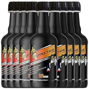 Proctane EVO High Octane Concentrate Booster for Max Engine Power, High Mileage Performance and Efficiency; Suitable for All Petrol Vehicles (Pack of 9)