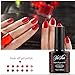 Yaoshun Top Coat Base Gel Nail Polish UV LED Soak Off Clear Color Lacquer Shiny Finish Varnish 10ML 2PCS (T+B)
