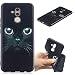 Produktbild Everainy Huawei Mate 20 Lite Hülle Silikon Gummi mit Prägen Muster Ultra Slim Cover Hüllen für Huawei Mate 20 Lite Handyhülle Stoßfest TPU Gel Stoßstange Schutzhülle (Katze)