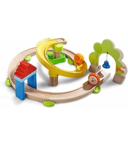 HABA Kullerbü – Circuit de Billes Musical Step by Step – Jeu d'Éveil Évolutif 12 Mois à 4 Ans – 47 Pièces avec Effets Sonores – Compatible avec l 'univers Kullerbü – 2013383001