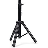 Coverzone Professional Portable Speaker Stand Adjustable Extension 76cm to 111cm PA DJ Short Tripod Stand Mini Speaker S