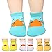KF Baby Non-Skid Cotton Socks Value Pack, Set of 4 Pairs, Infants to Toddlers