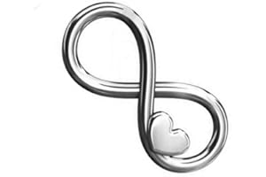 My-Bead 1 Pezzo connettore per la Donna Ciondolo Infinito Cuore Argento 925 Carrier 16mm per bracciali e collane DIY