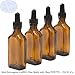 Produktbild 4er-PACKUNG - 50ml Rechteckige BRAUNGLAS-Flaschen mit Glas Pipette