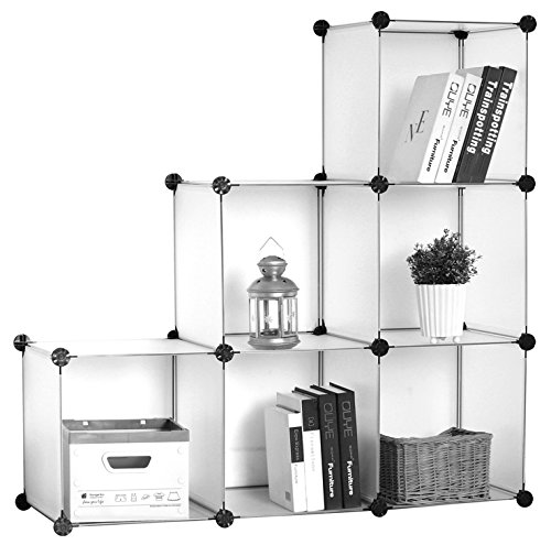 Kronenburg Regalsystem Steckregal Schrank Regal Kleiderschrank Garderobe – 184 x 148 x 37 cm – Transparent - 5