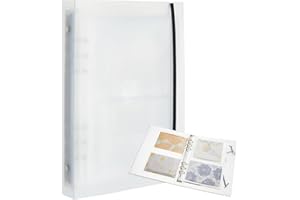 DICOSMETIC A5 Album de Rangement pour Autocollants avec pochette de Rangement un Classeur de Collection D'Autocollants avec 60 pièces feuilles Détachées de 3 styles Différents Motif de Cœur Givré