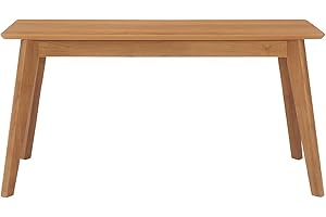Hallowood Furniture Aston Rubberwood Dining Bench in Light Oak Finish, 2 Seater Wooden Bench Seat, Ideal for Dining Room, Kitchen, Hallway, Bedroom, Conservatory, or Porch (90cm)