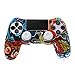 Produktbild Ruda Silikon Shell f¨¹r PS4 Controller mit 2 weien Joystick Caps Sto Design f¨¹r Gamer Mnner Geschenk Regenbogen Farbe