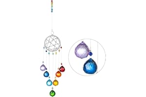 Bkrdty Acchiappasole Cristallo Ornamento da Finestra Suncatcher con Prismi Acchiappa-Sole in Cristallo per Casa Ufficio Giardino Regalo di Nozze