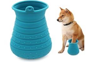 Idepet Pulisci Zampe Cane,Spazzola per Animali Domestici Portatile con Asciugamano Dog Cleaner per Zampe per Cani Gatti Massaggio Toelettatura Artigli Sporchi Verde