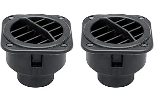 LSGGTIM Warmluftauslass 42mm, 2 Stück Standheizung Zubehör Luftauslass Abschließbarer Drehbarer ABS-Kunststoff Luftauslass Eckig Universal Standheizung Luftauslass 42mm 60mm 75mm für Auto Bus Wohnmobil