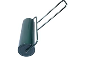 RELAX4LIFE Rasenwalze 90cm Breite 63L Füllvolumen, Rasenroller aus Stahl, Gartenwalze mit U-förmigem Griff, Befüllbar mit Wasser/Sand, Durchmesser 30 cm (Grün)