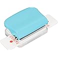 Manual Binding Machines 6mm Hole Dia 6 Holes Cinch Book Binding Machine With A Ruler Multipurpose Coil Binding Machine For For A4 B5 A5 (Light Blue)