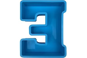 Cmeilau Grand Moule en résine époxy Alphabet - Moule en Silicone pour Lettres anglaises, moules de Moulage de Lettres Alphabet 3D A à Z Moule de décoration de Moule pour la fête d'anniversaire