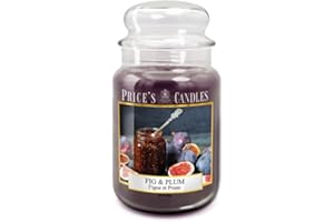 Price's Candles - Candela in Giara Grande Fig & Plum - Durata Fino a 150 ore di Combustione
