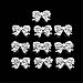 SONGQEE(TM) 10Pcs 3D Silver Alloy Rhinestones Butterfly Knot Nail Art Slices Glitters