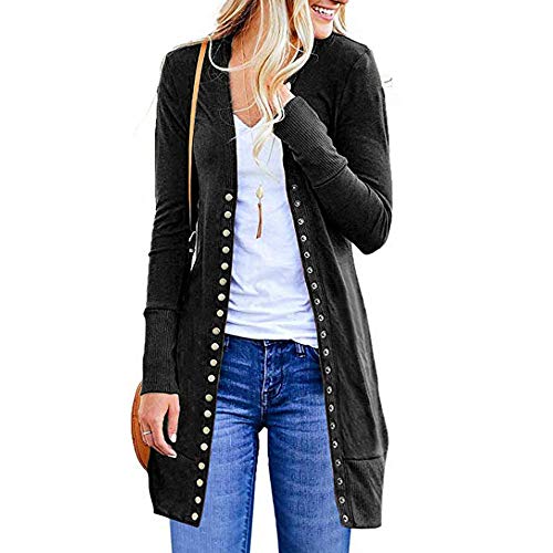 Preisvergleich Produktbild Innerternet Mode Frauen Strickmaterial Sweater Coat Freizeit Einfarbig Tasche Cardigan Mäntel Slim Im Langen Abschnitt Lange Ärmel Kimono Pullover