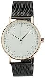 Damen Armbanduhr Giorgio&Dario weiß RosaQuarz Gehause Stahl Analog Armband Stahl Schwarz