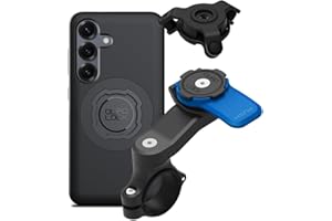 Quad Lock Support Téléphone pour Guidon de Moto avec Amortisseur de Vibrations et Coque MAG pour Galaxy S25