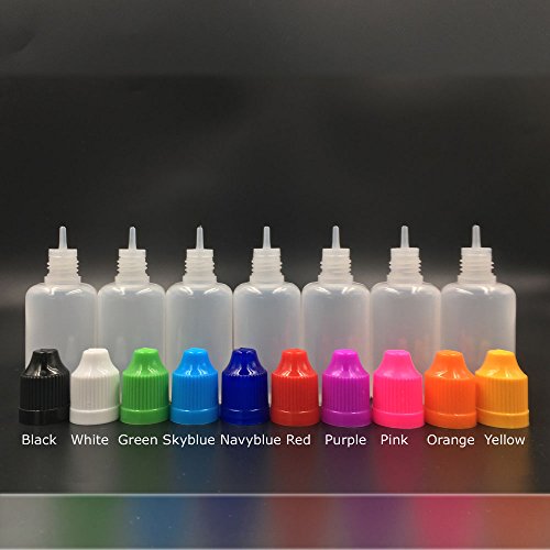 20 Pack x 30ml LDPE Plastikware Leere Squeezable Dropper Flaschen mit Spitzen Abdeckung Bottles ( Flaschen + Himmelblau Abdeckung + Spitzen ) - 4