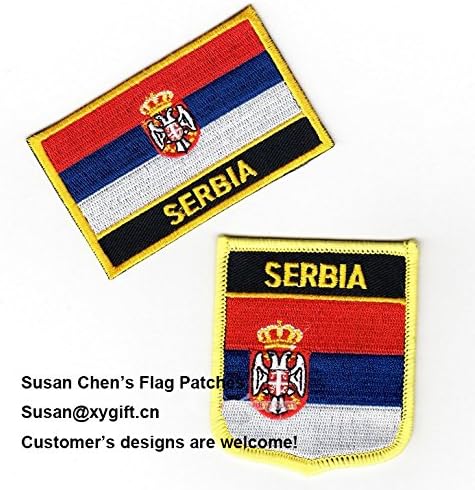 CoolPart Serbia Flag Patch 2Pcs A Lot Perfect Patches