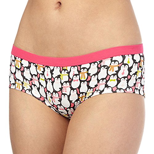 Debenhams Womens Pink Penguin Printed Low Rise Shorts 14